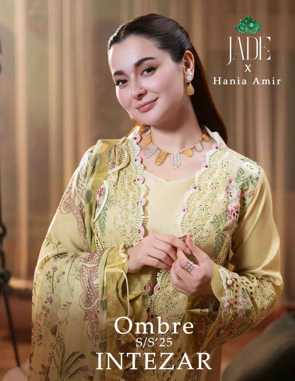 Jade Ombre Intezar Cotton Dress Material 6 pc Cataloge