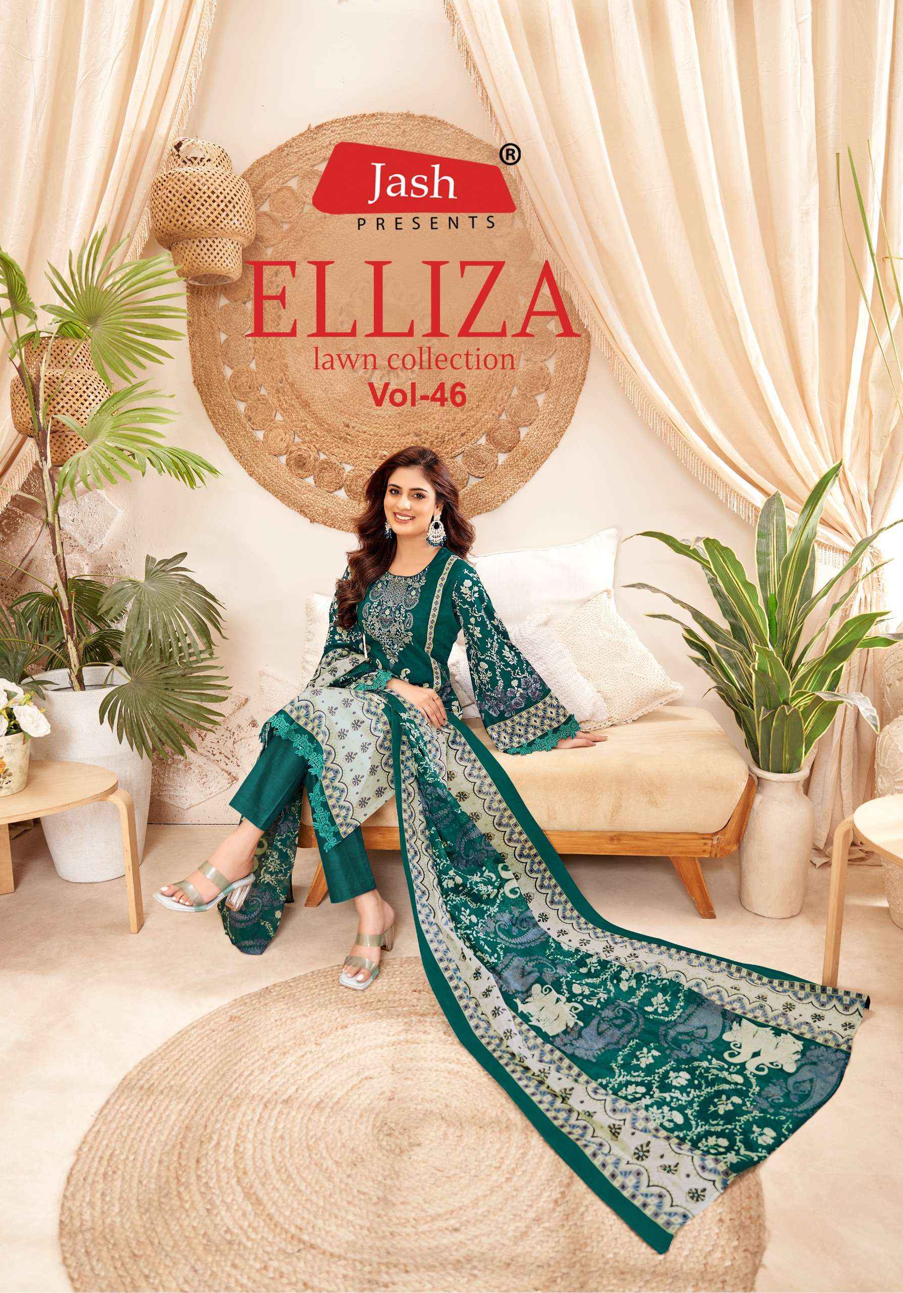 Jash Elliza Vol 46 Cotton Dress Material 10 pcs Catalogue