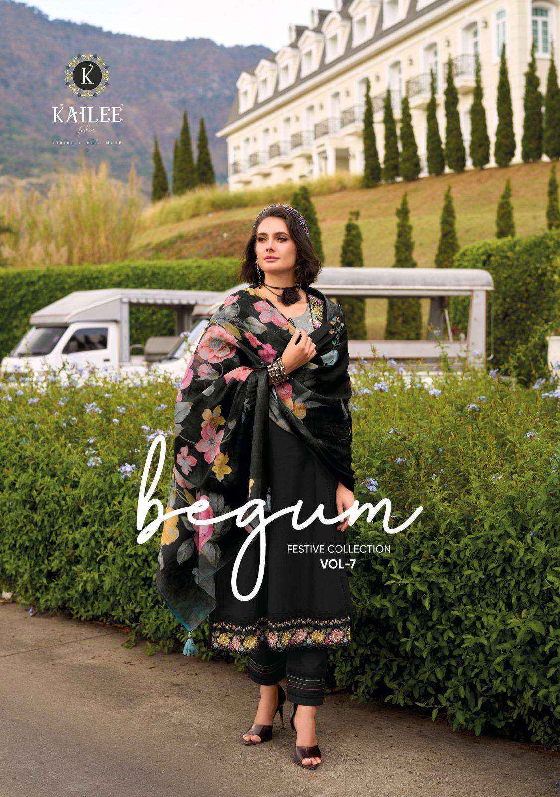 Kailee Fashion Begum Vol 7 Cotton Kurti Combo 5 pcs Catalogue