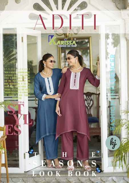 Karissa Aditi Denim Co Ord Set 4 pcs Catalogue
