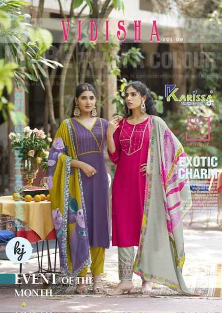 Karissa Vidisha Vol 9 Rayon Kurti Combo 6 pcs Catalogue