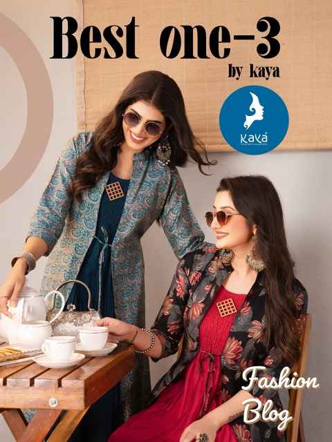 Kaya Best One 3 Chanderi Kurti 6 pcs Catalogue