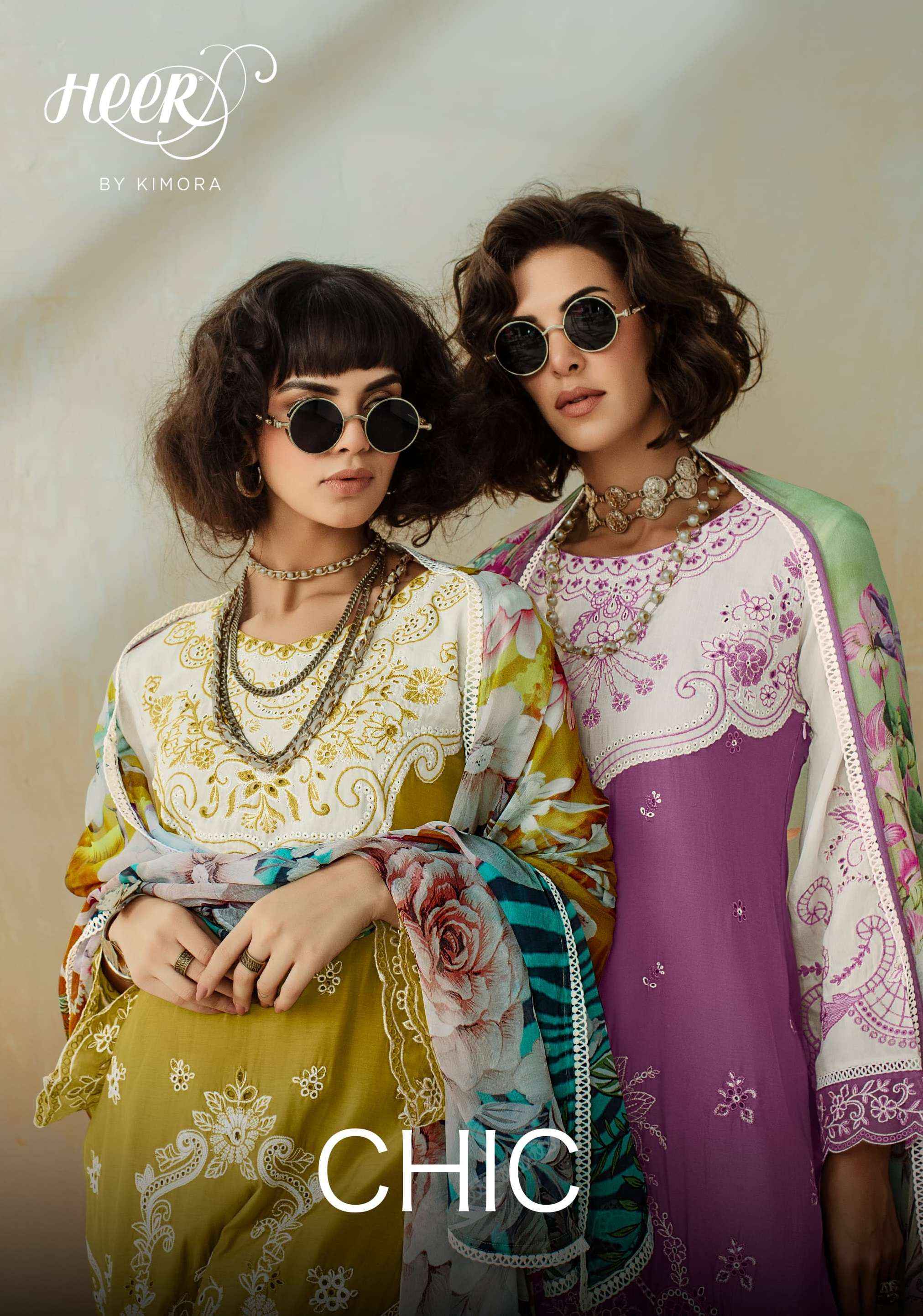 Kimora Heer Chic Vol 208 Musline Dress Material 6 pcs Catalogue