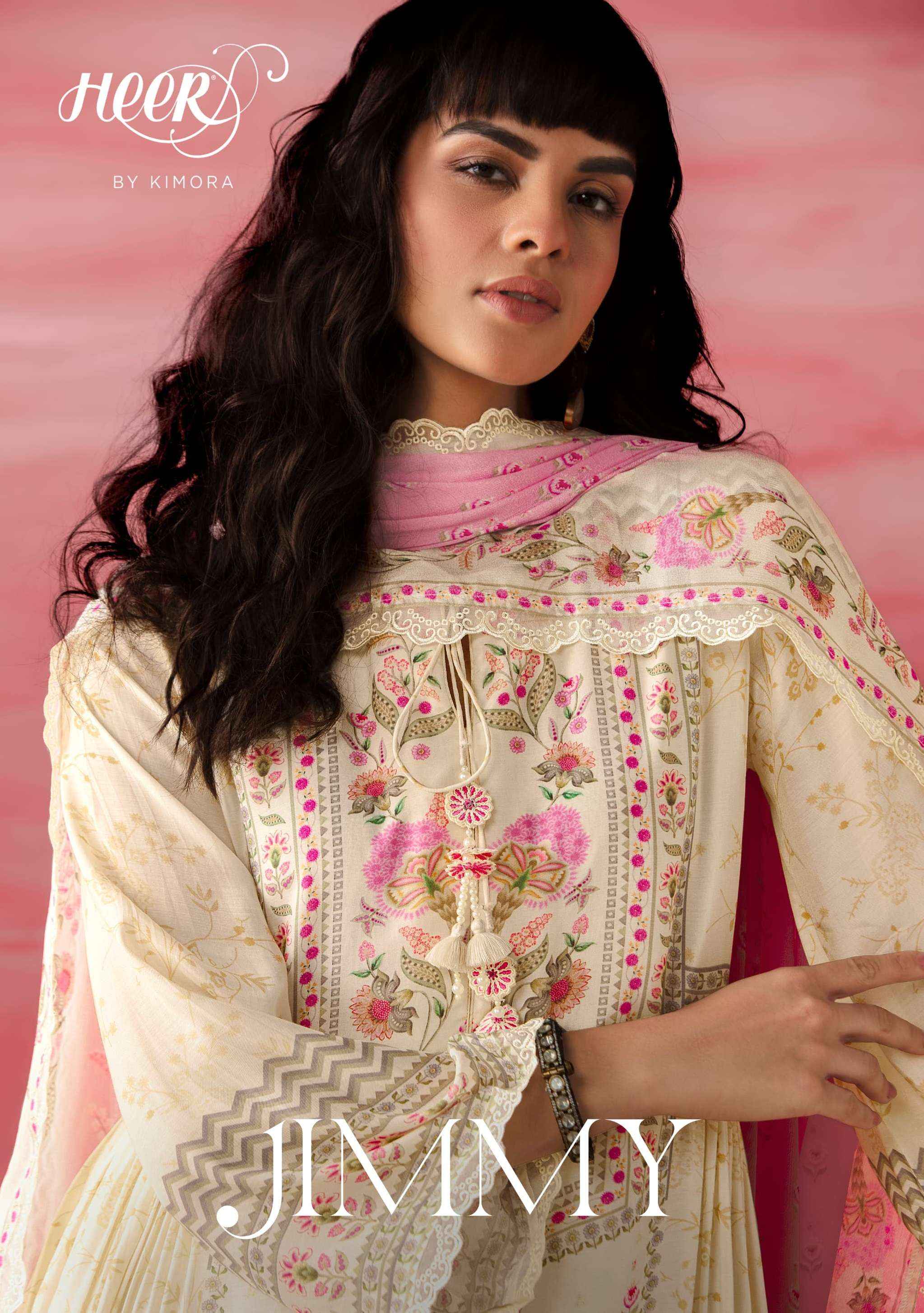 Kimora Heer Jimmy Musline Dress Material 6 pcs Catalogue