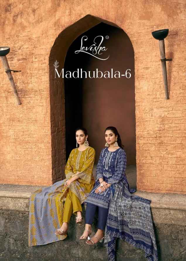 Levisha Madhubala Vol 6 Cambric Cotton Dress Material 8 pcs Catalogue