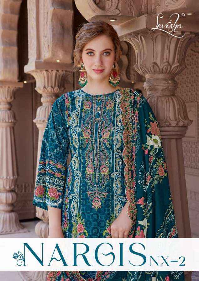 Levisha Nargis Nx Vol 2 Lawn Cotton Dress Material 6 pcs Catalogue
