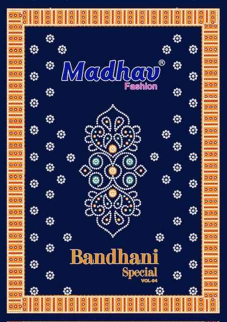 Madhav Fashion Bandhani Special Vol 4 Cotton Dress Material 10 pcs Catalogue