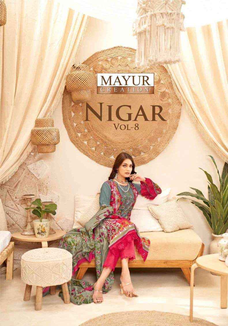 Mayur Creation Nigar Vol 8 Cotton Dress Material 8 pcs Catalogue