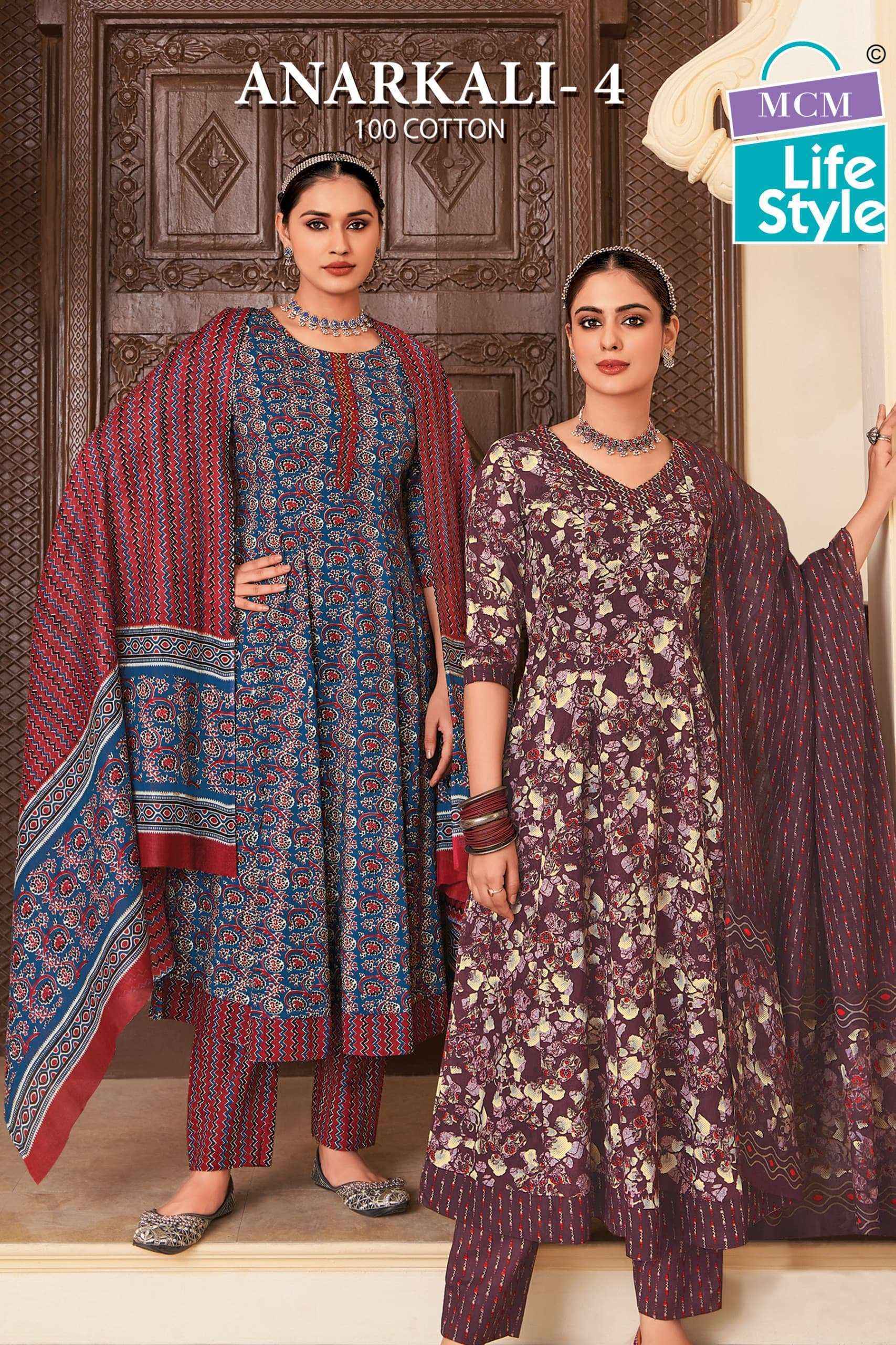 MCM Lifestyle Anarkali Vol 4 Readymade Cotton Dress 10 pcs Catalogue