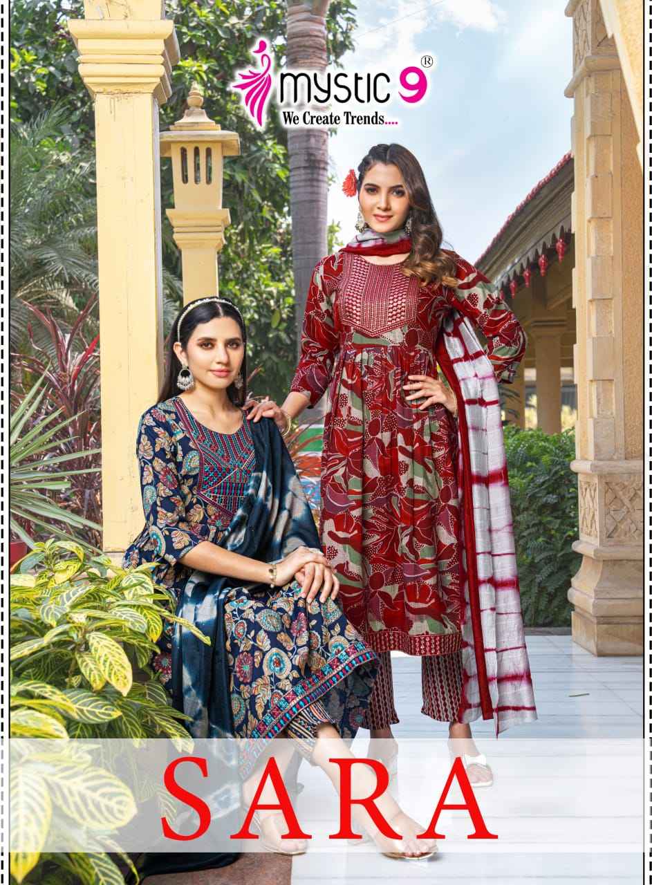 Mystic 9 Sara Vol 16 Rayon Kurti With Bottom 8 pcs Catalogue