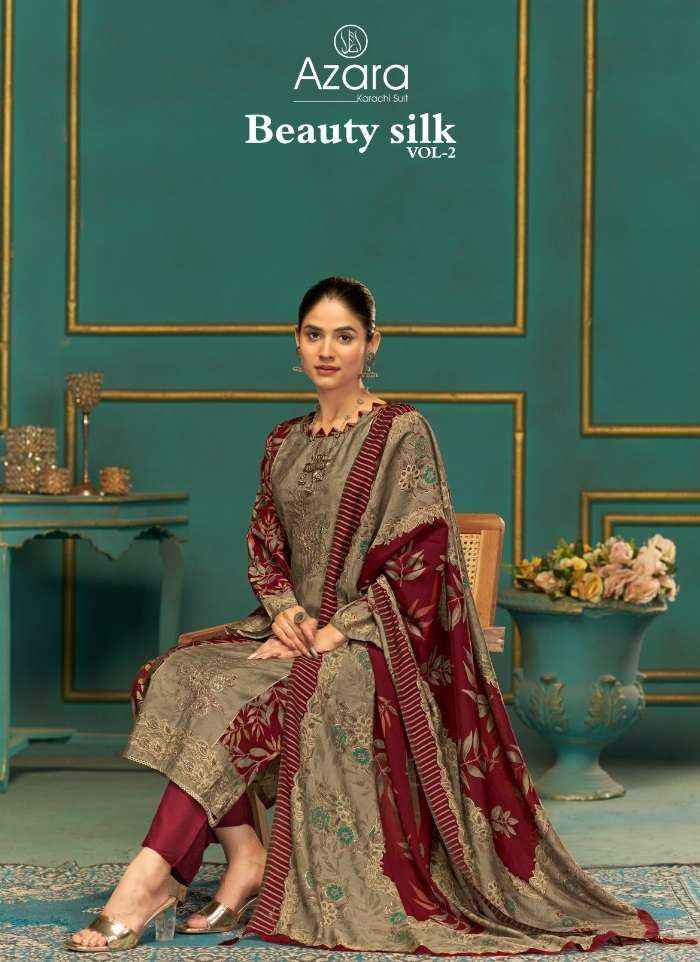 Radhika Fashion Azara Beauty Silk Vol 2 Musline Dress Material 4 pcs Catalogue