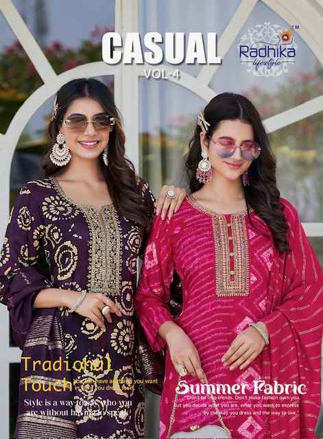 Radhika Lifestyle Casual Vol 4 Rayon Kurti Combo 6 pcs Catalogue