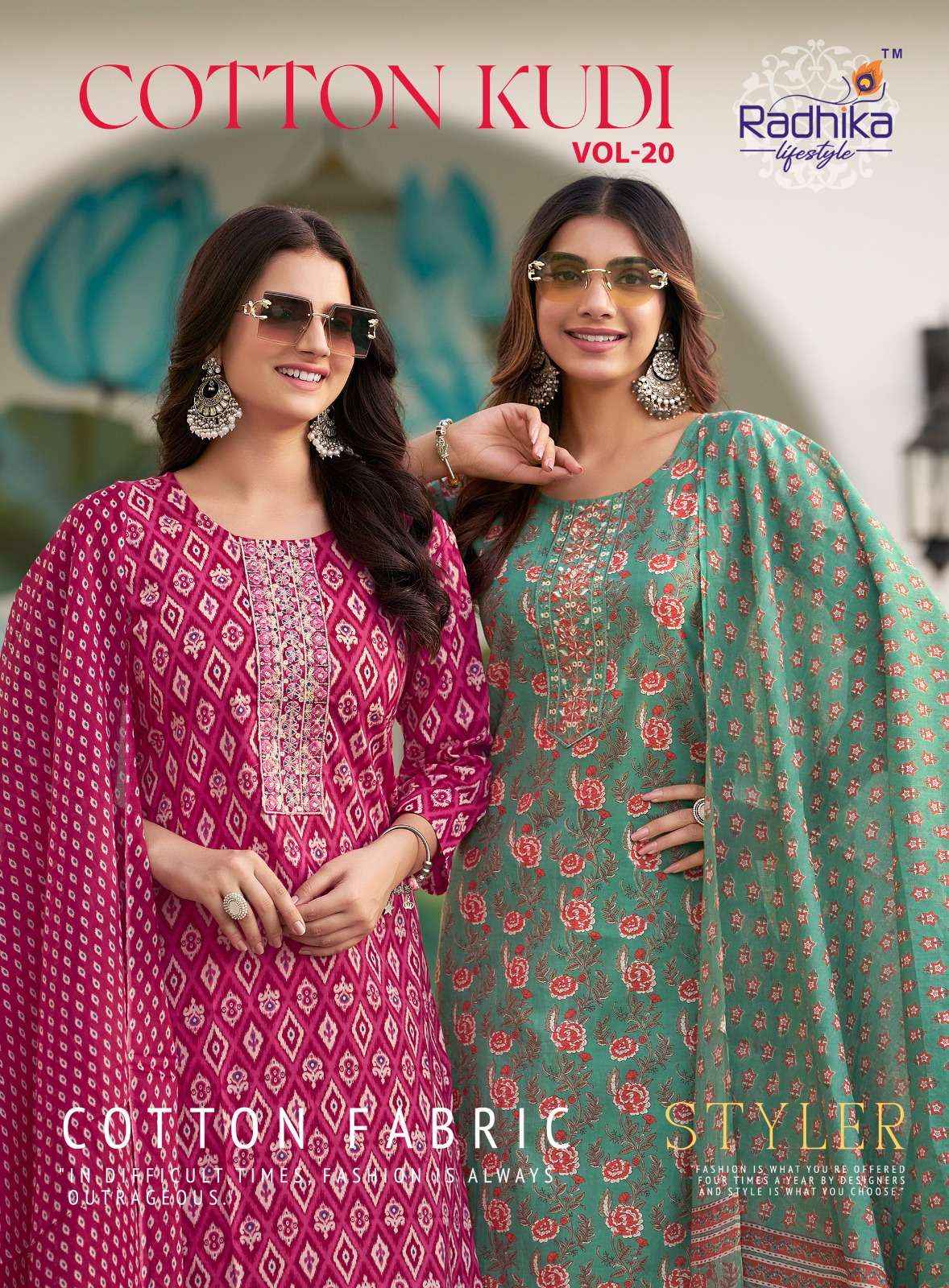 Radhika Lifestyle Cotton Kudi Vol 20 Cotton Kurti Combo 8 pcs Catalogue