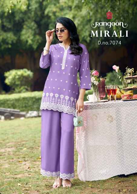 Rangoon Mirali Viscose Rayon Co Ord Set 4 pcs Catalogue