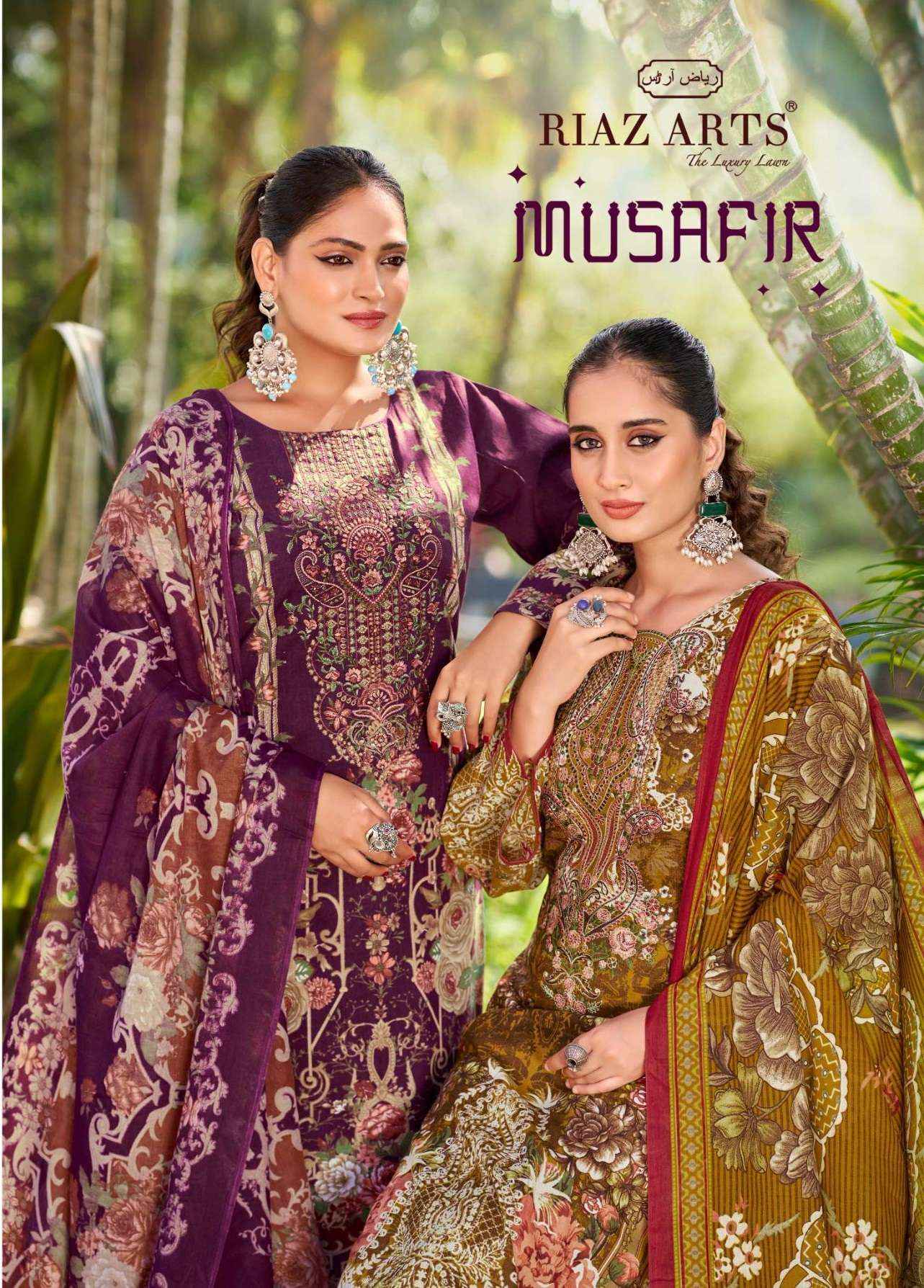 Riaz Arts Musafir Vol 24 Lawn Cotton Dress Material 6 pcs Catalogue
