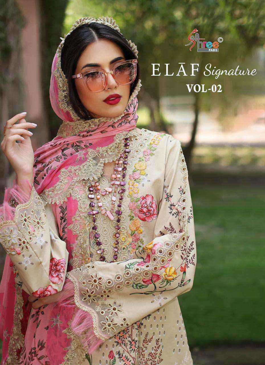 Shree Fabs Elaf Signature Vol 2 Lawn Cotton Dress Material 6 pcs Catalogue