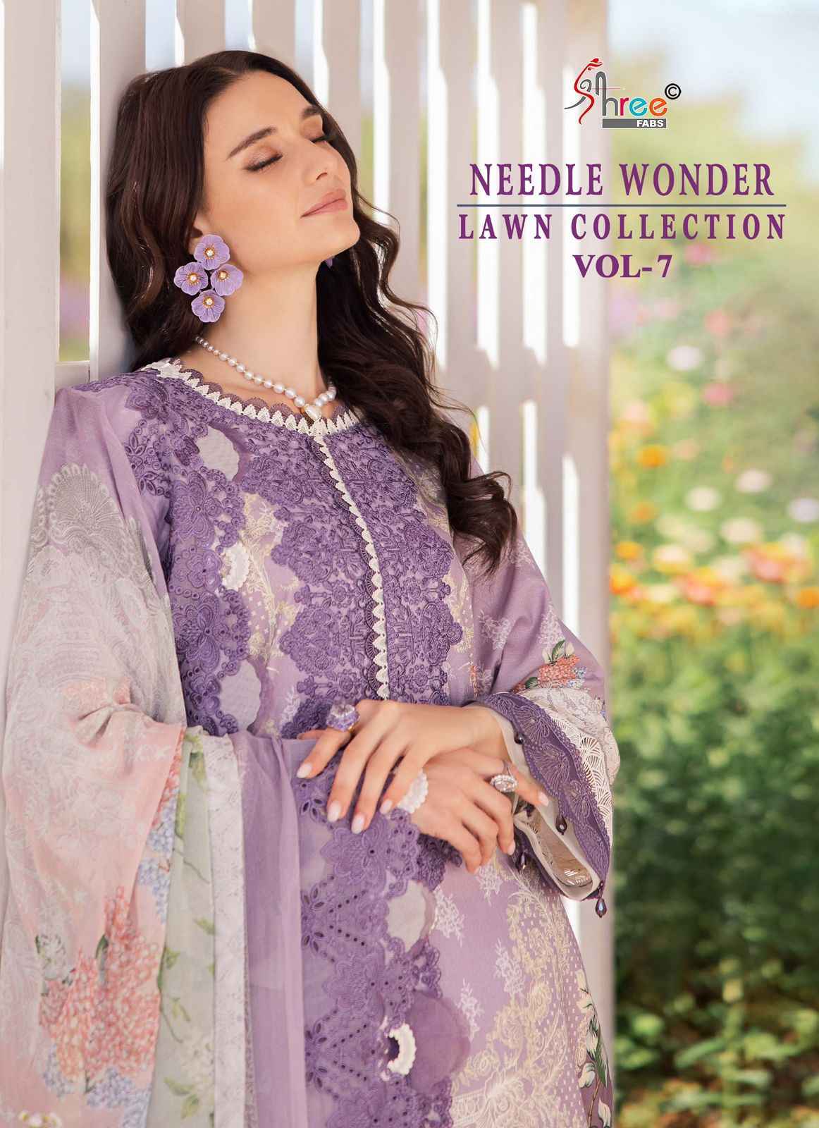 Shree Fabs Needle Wonder Lawn Collection Vol 7 Cotton Dress Material 7 pcs Catalogue