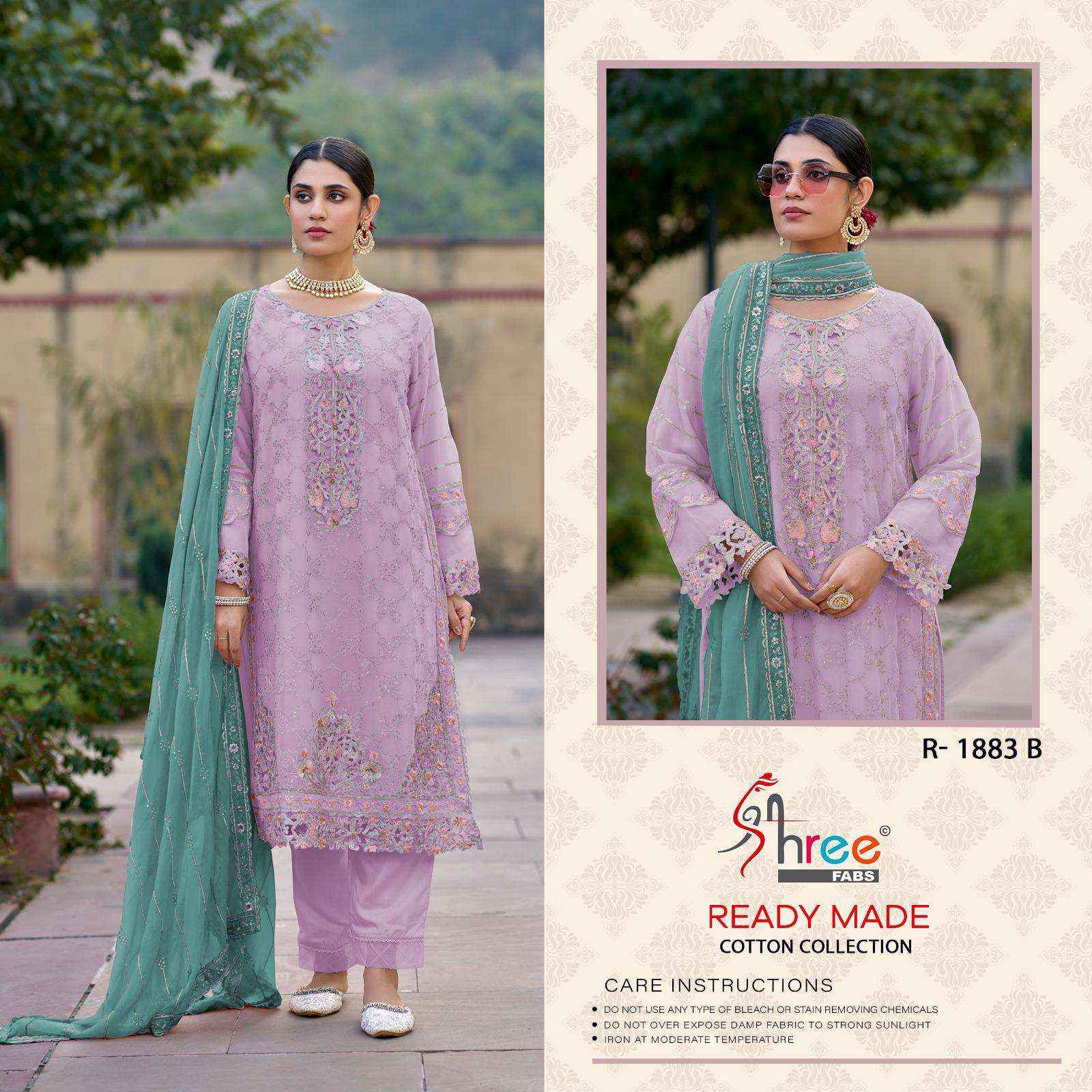 Shree Fabs R 1883 Readymade Lawn Cotton Dress 4 pcs Catalogue