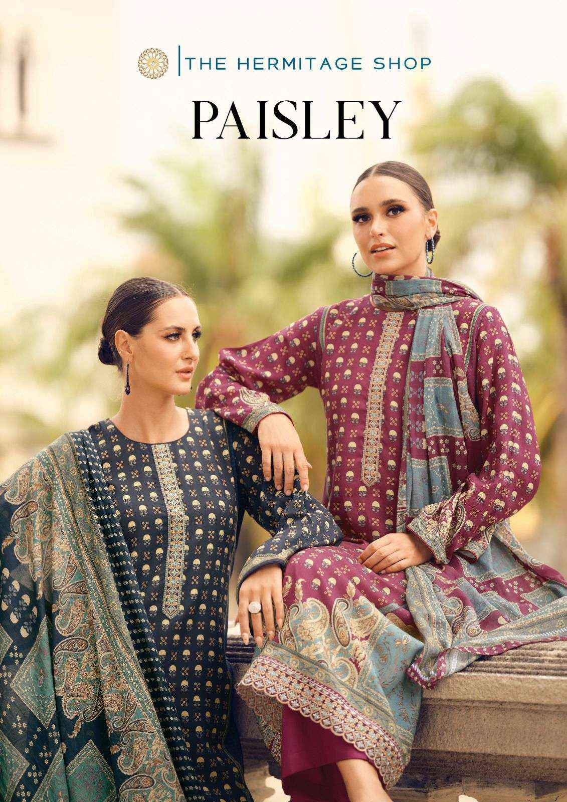 The Hermitage Shop Paisely Viscouse Dress Material 6 pcs Catalogue