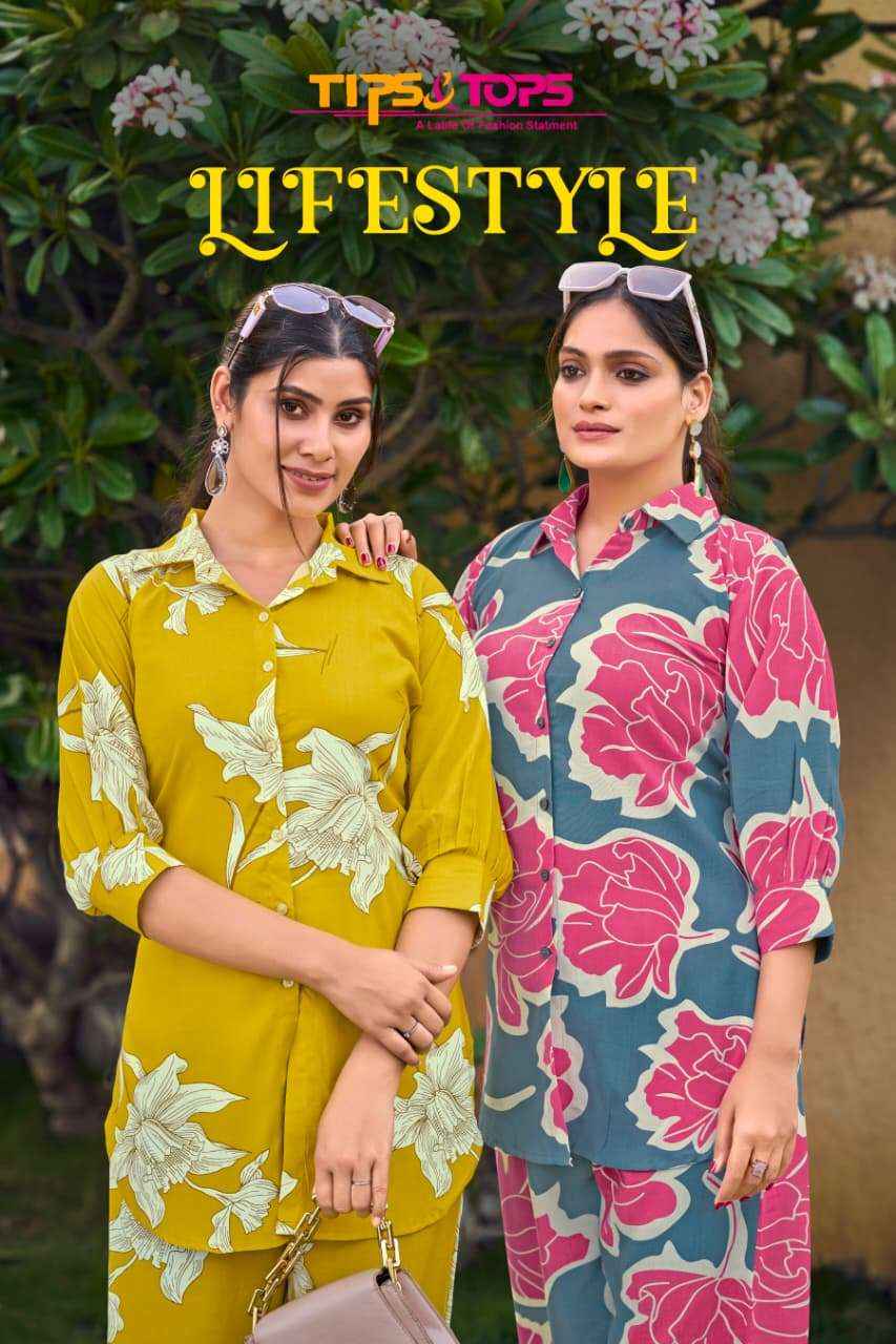 Tips & Tops Lifestyle Rayon Co Ord Set 6 pcs Catalogue