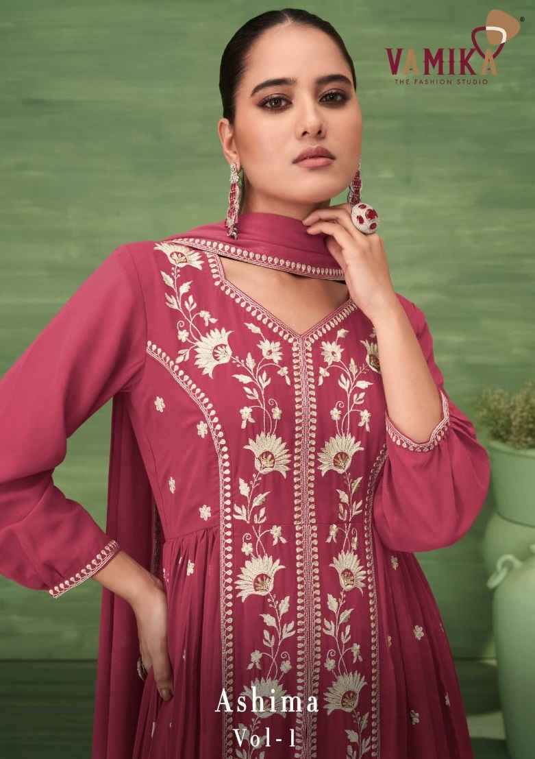 Vamika Ashima Vol 1 Readymade Georgette Dress 5 pcs Catalogue