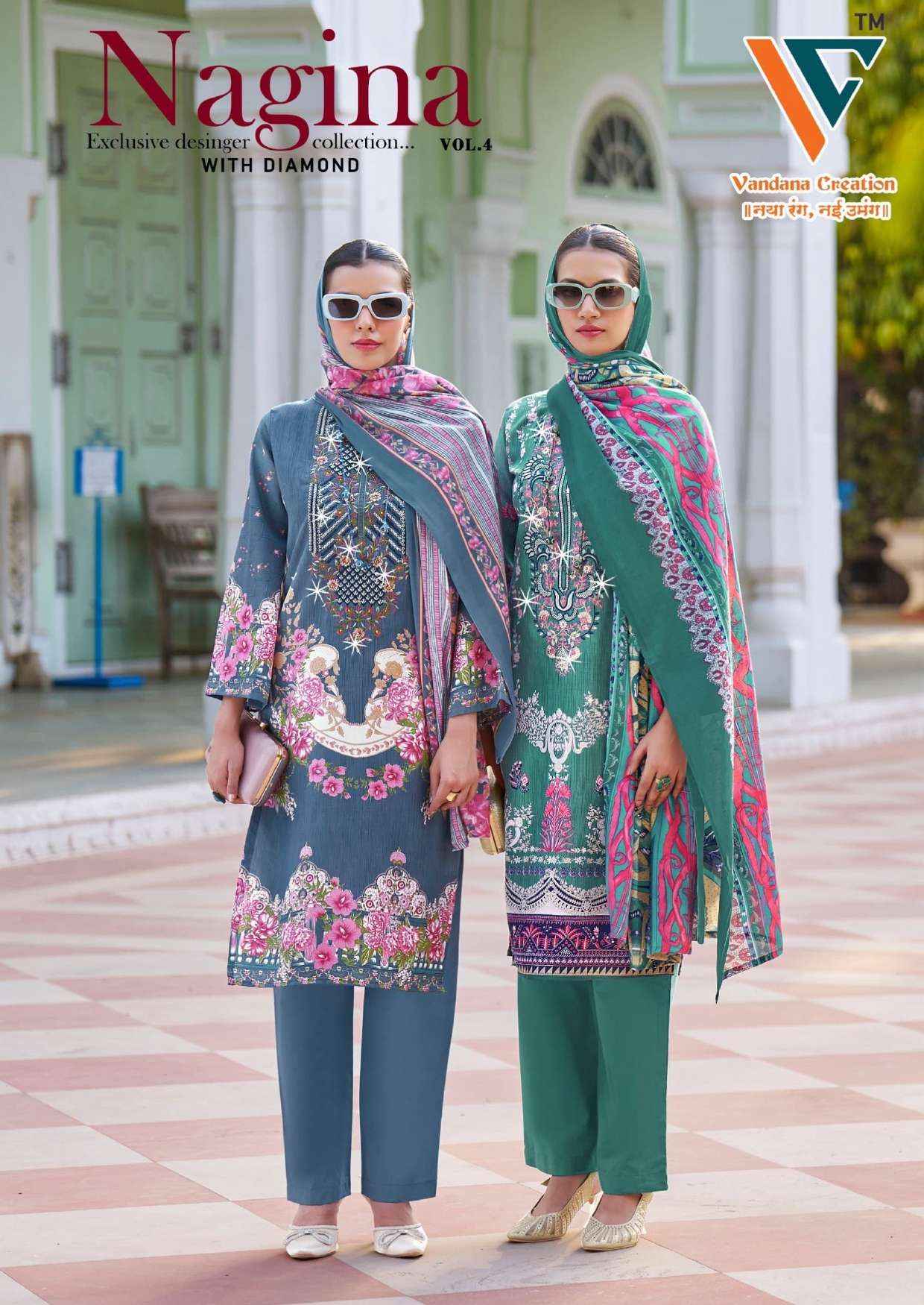 Vandana‎ Creation Nagina‎ Vol 4 Cotton Dress Material 8 pcs Catalogue