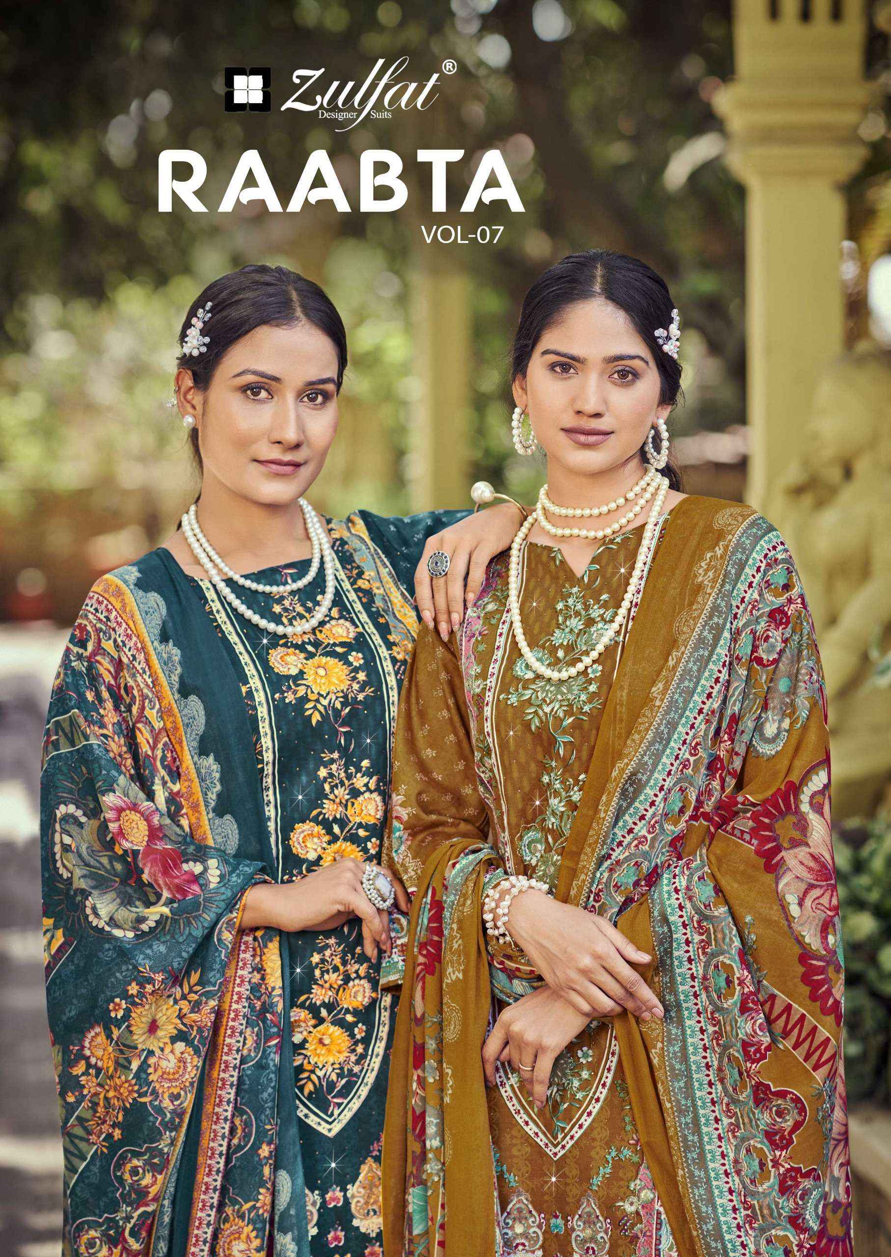 Zulfat Raabta Vol 7 Jam Cotton Dress Material 6 pcs Catalogue