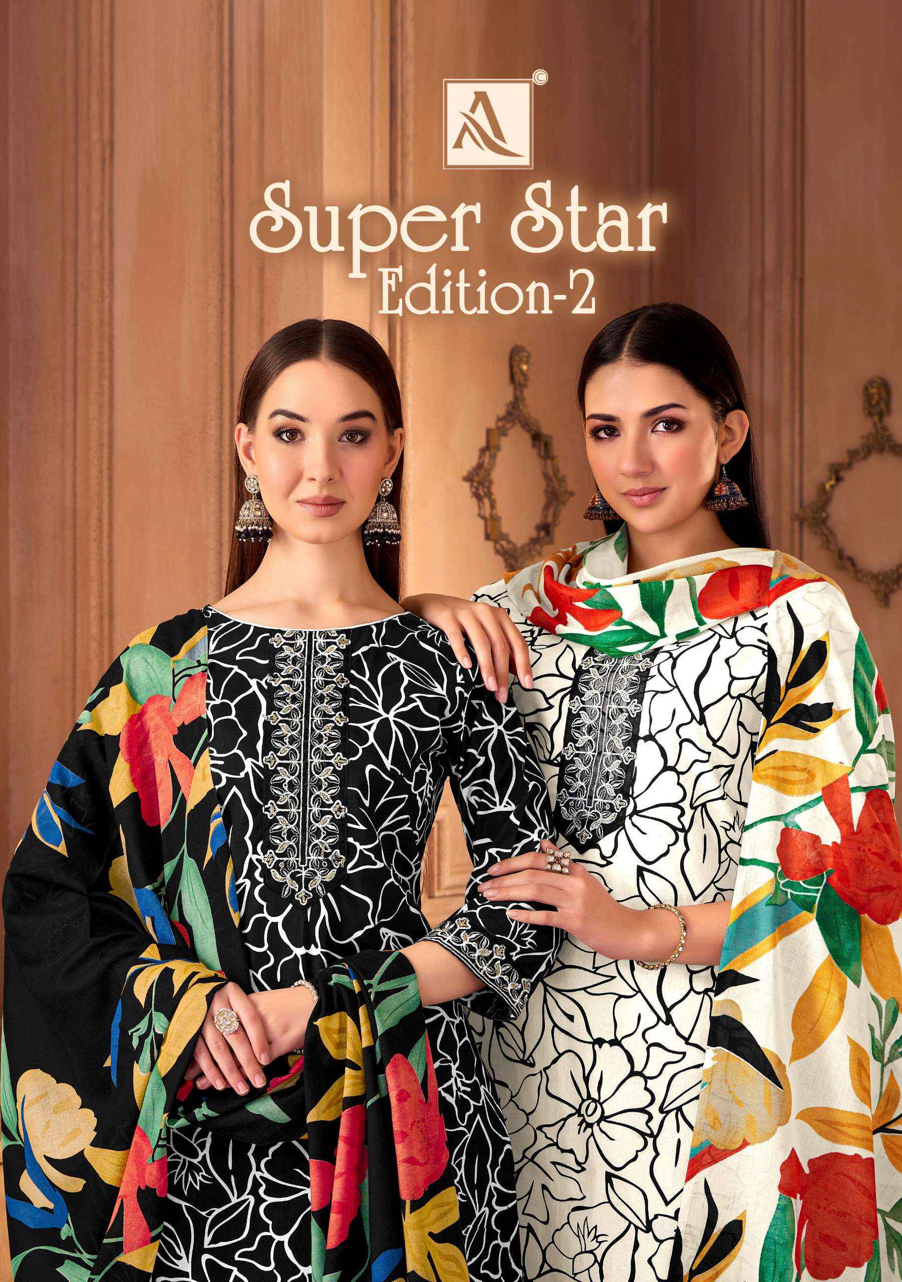Alok Super Star Edition 2 Cambric Cotton Dress Material 6 pcs Catalogue