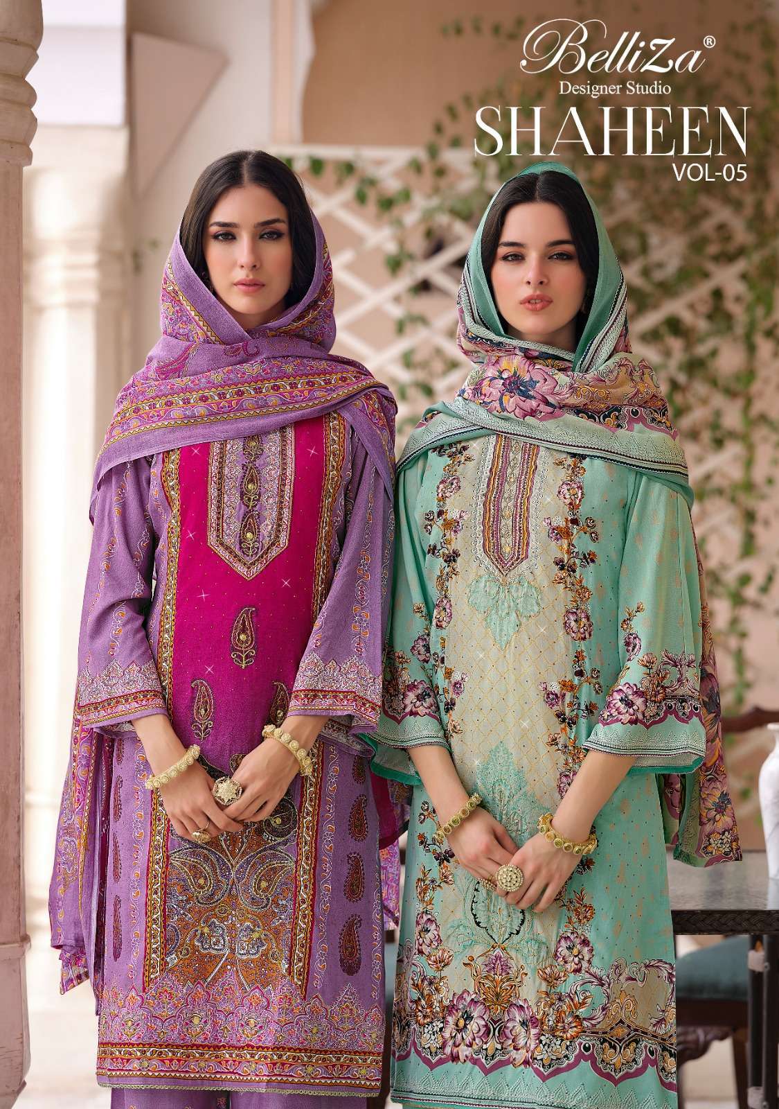 Belliza Shaheen Vol 5 Viscouse Reyon Dress Material 8 pcs Catalogue