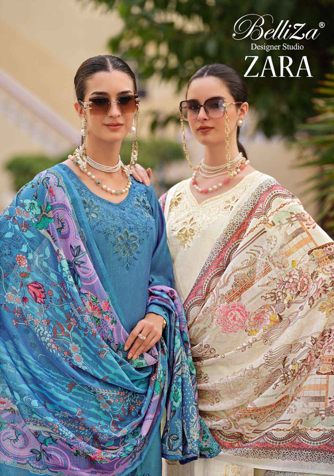 Belliza Zara Roman Silk Dress Material 6 pcs Catalogue