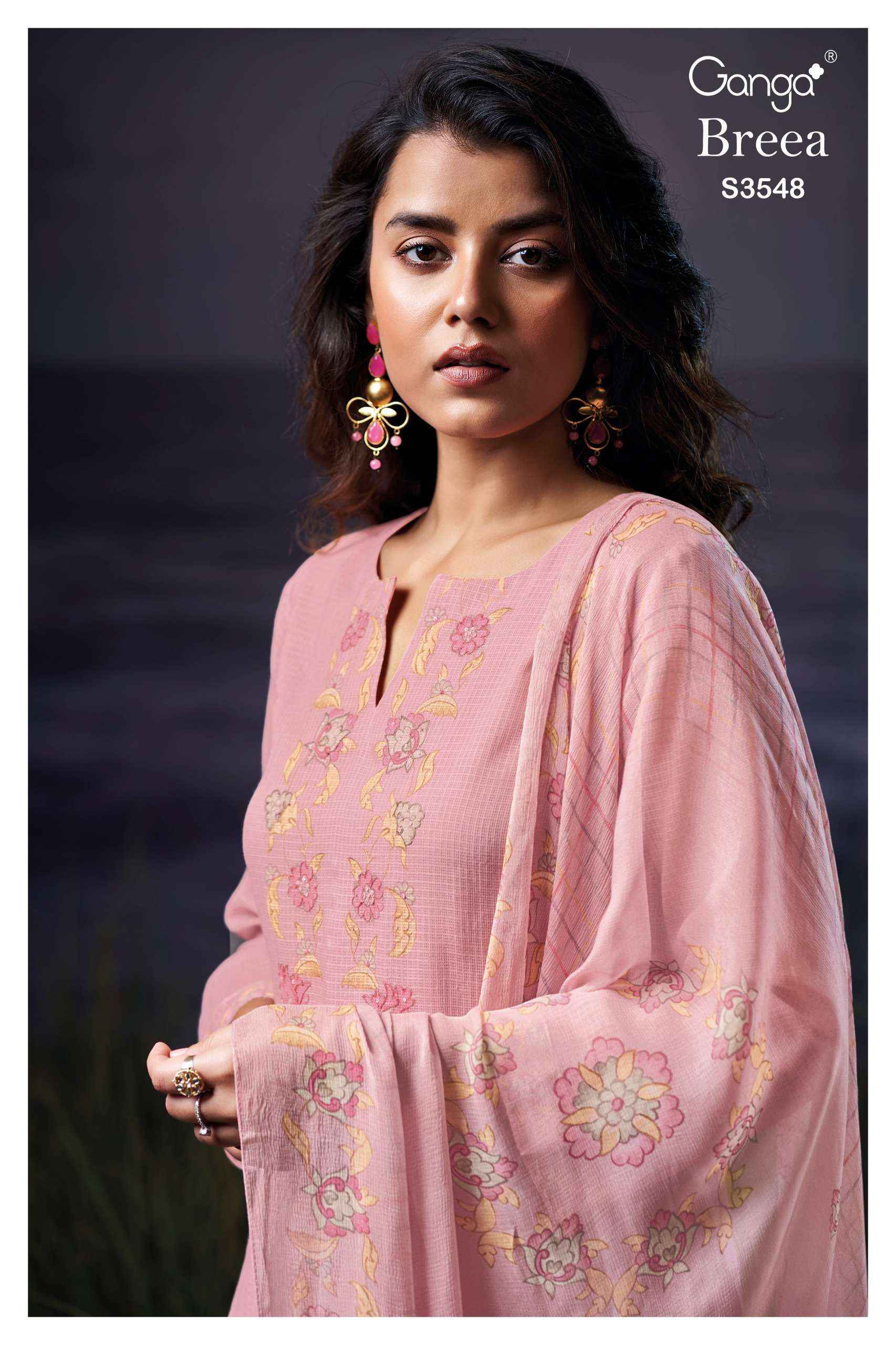 Ganga Breea 3548 Cotton Dress Material 4 pcs Catalogue