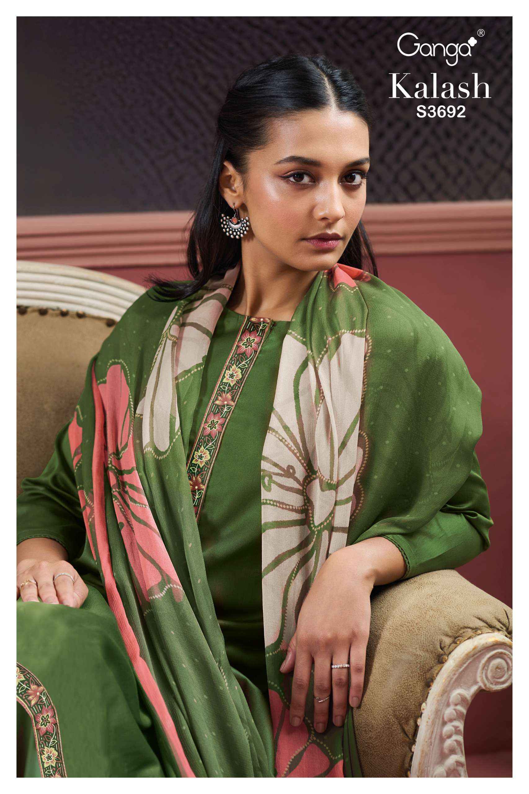 Ganga Kalash 3692 Cotton Silk Dress Material 4 pcs Catalogue