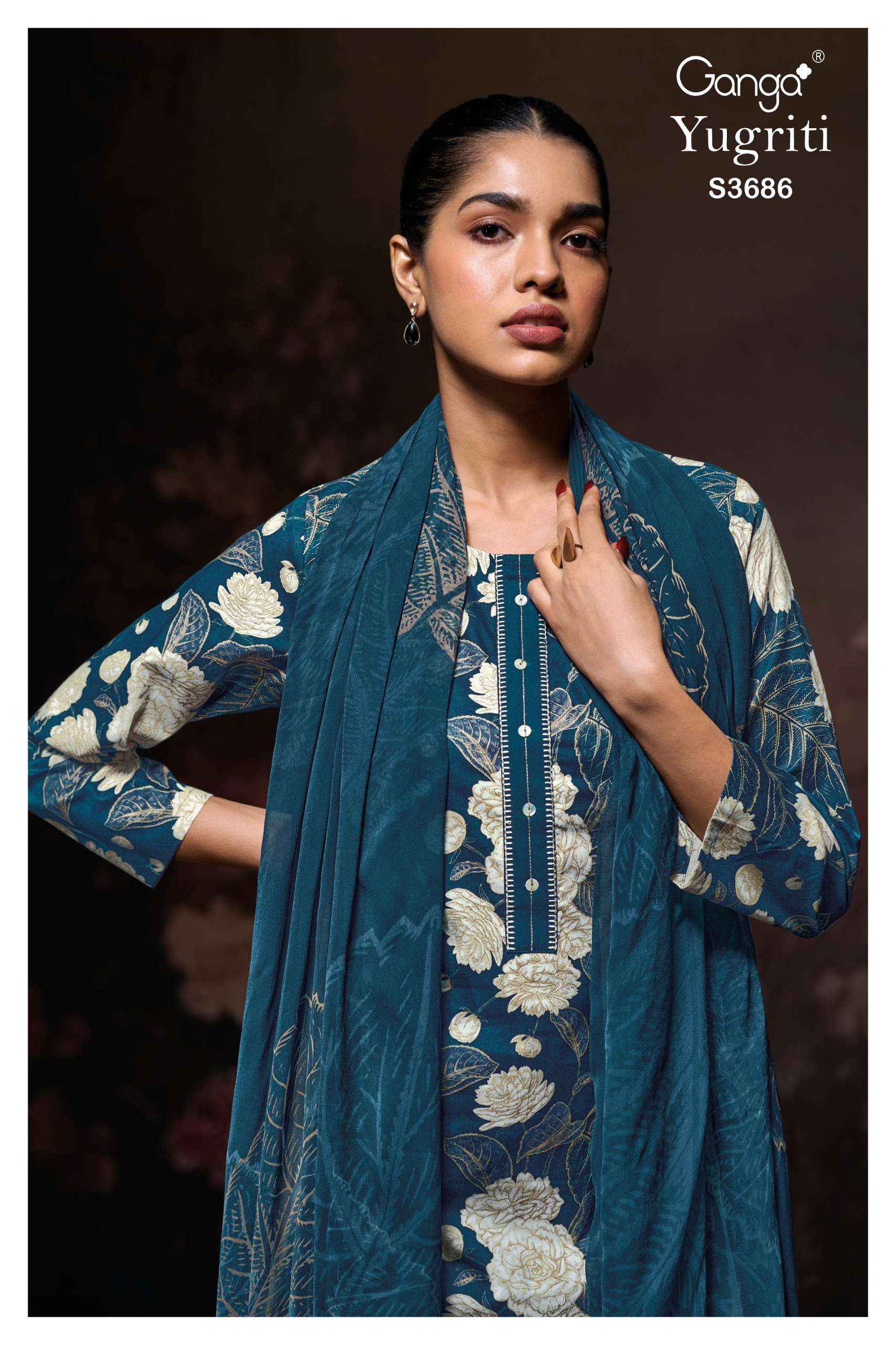 Ganga Yugriti 3686 Cotton Dress Material 4 pcs Catalogue