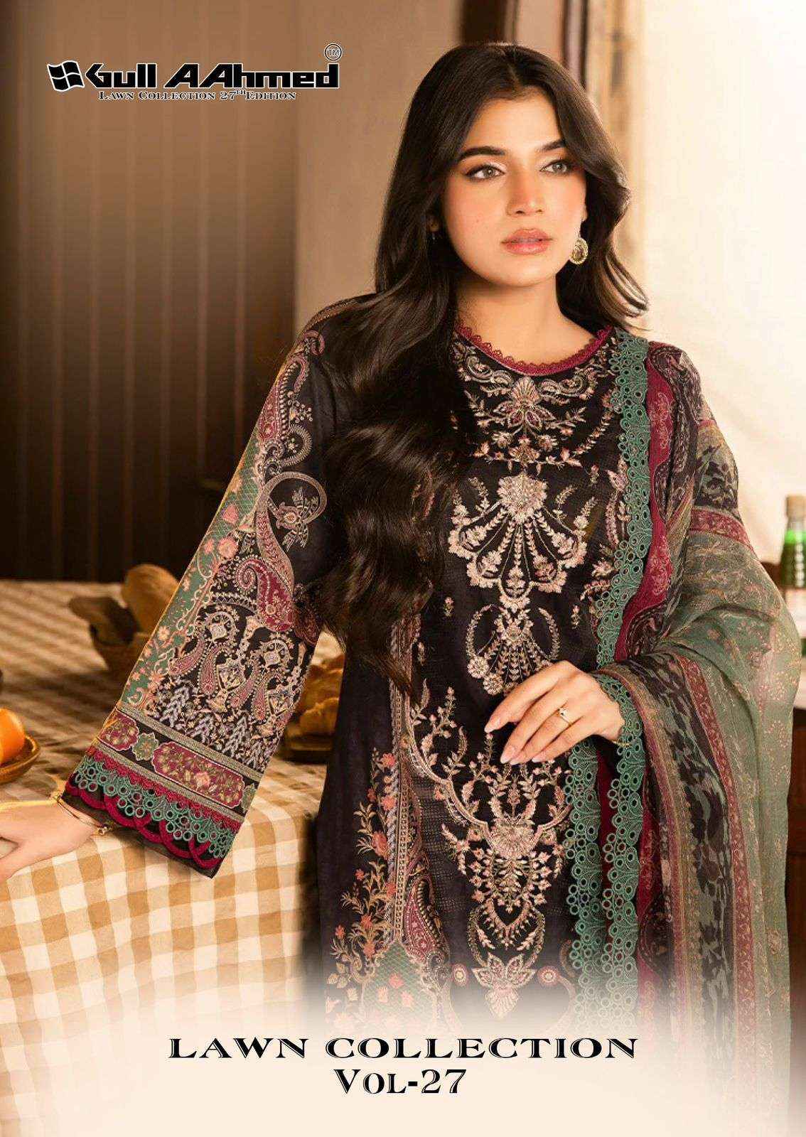 Gull Aahmed Lawn Collection Vol 27 Lawn Cotton Dress Material 6 pcs Catalogue