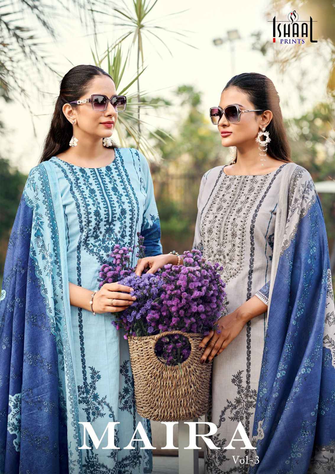 Ishaal Maira Vol 3 Lawn Cotton Dress Material 8 pcs Catalogue
