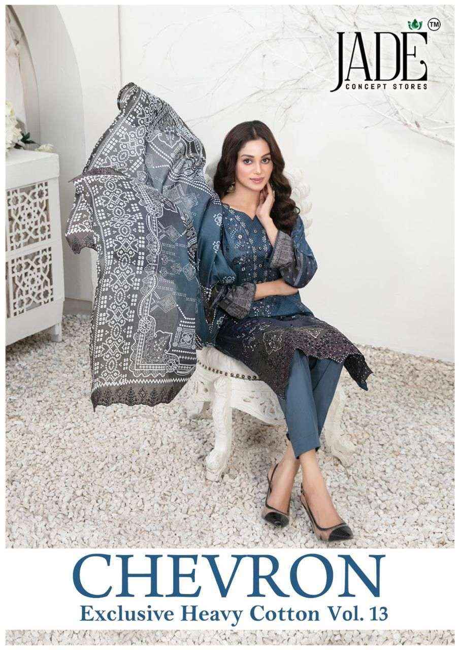 Jade Chevron Vol 13 Cotton Dress Material 6 Pc Catalog