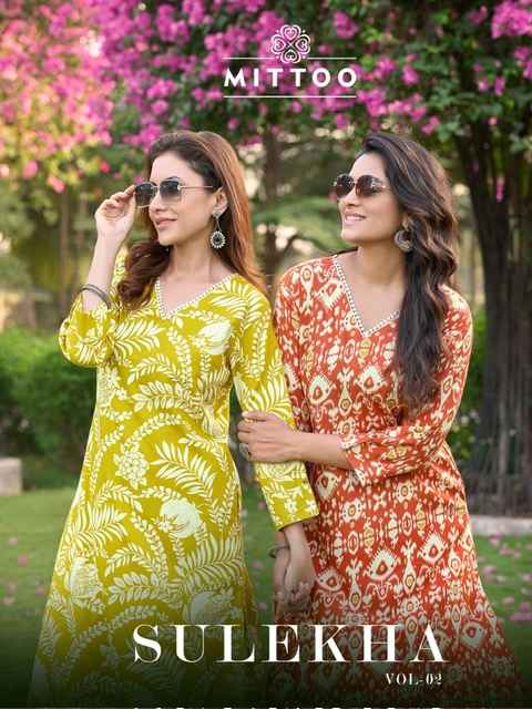 Mittoo Sulekha Vol 2 Rayon Kurti With Bottom 6 pcs Catalogue