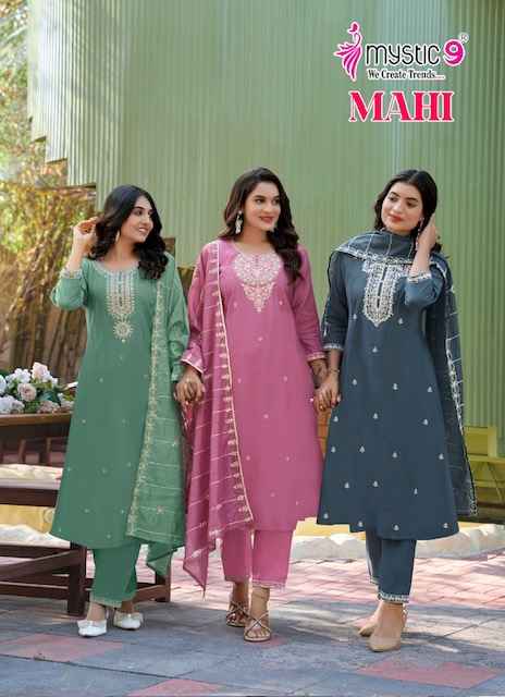 Mystic 9 Mahi Vol 1 Vertican Kurti Combo 8 pcs Catalogue