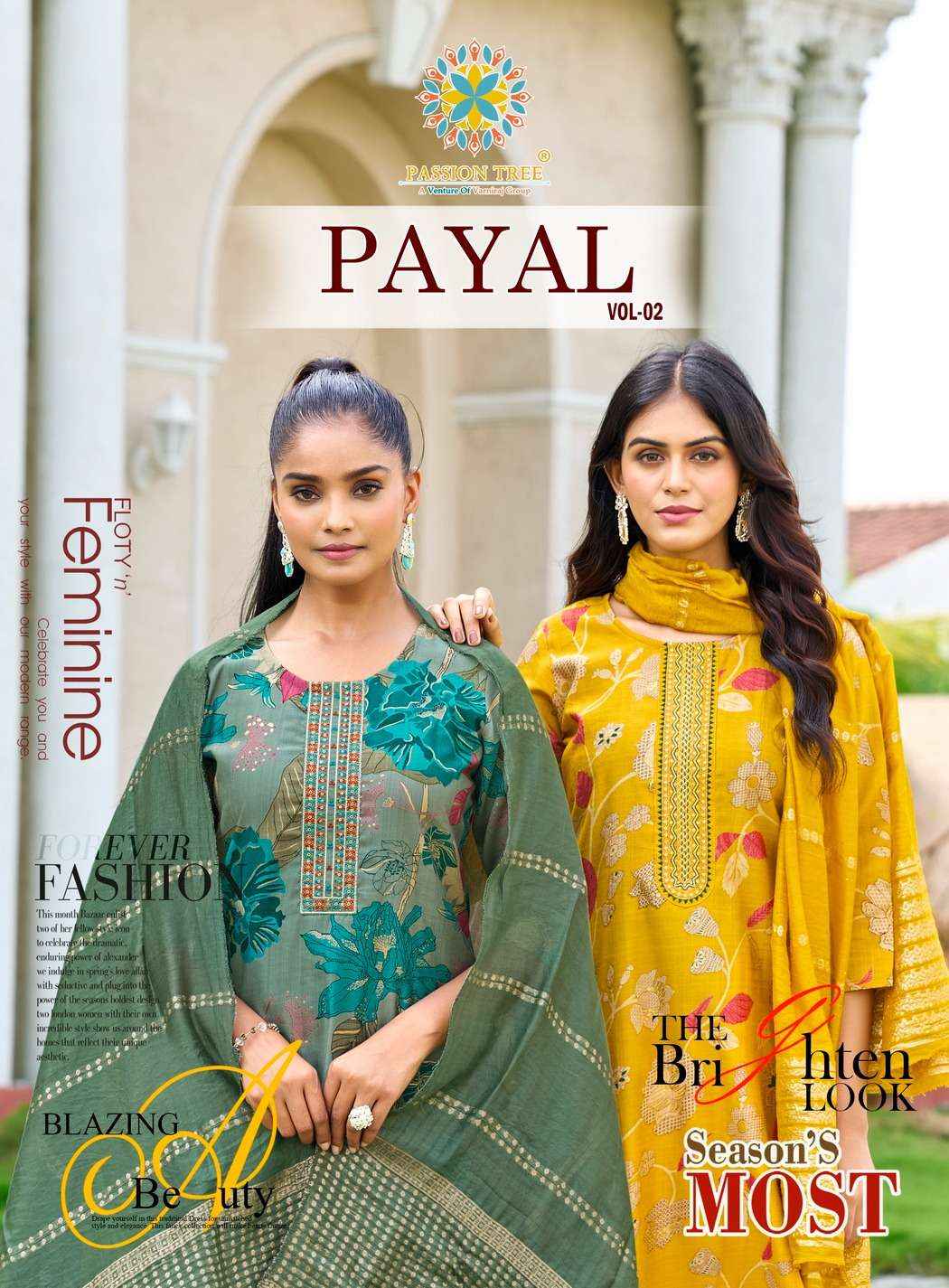 Passion Tree Payal Vol 2 Fancy Kurti Combo 8 pcs Catalogue