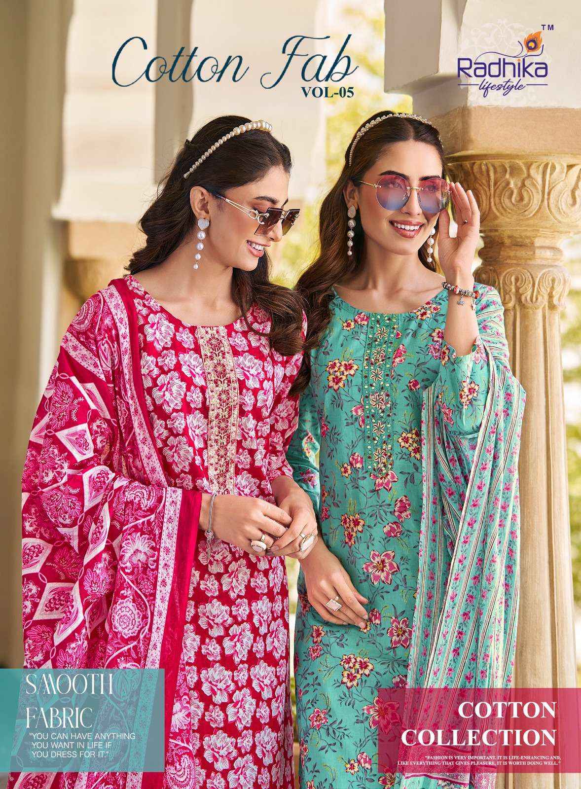 Radhika Lifestyle Cotton Fab Vol 5 Cotton Kurti Combo 8 pcs Catalogue