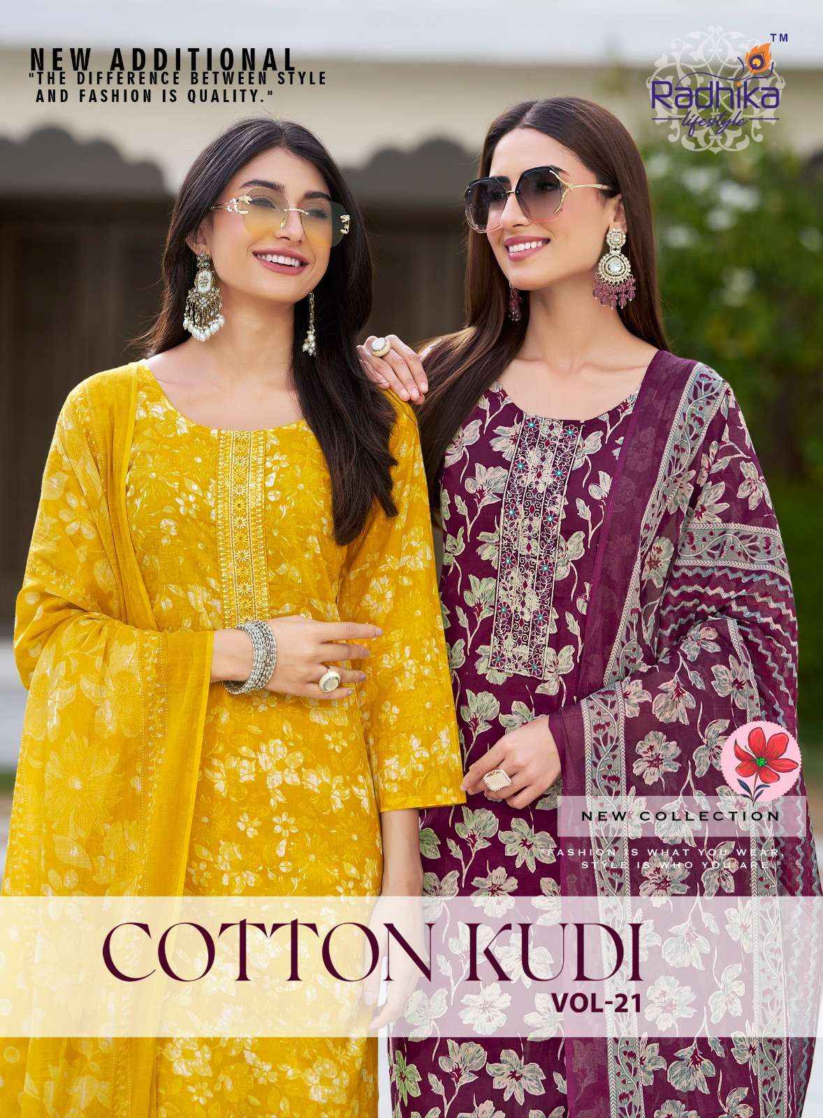 Radhika Lifestyle Cotton Kudi Vol 21 Cotton Kurti Combo 8 pcs Catalogue