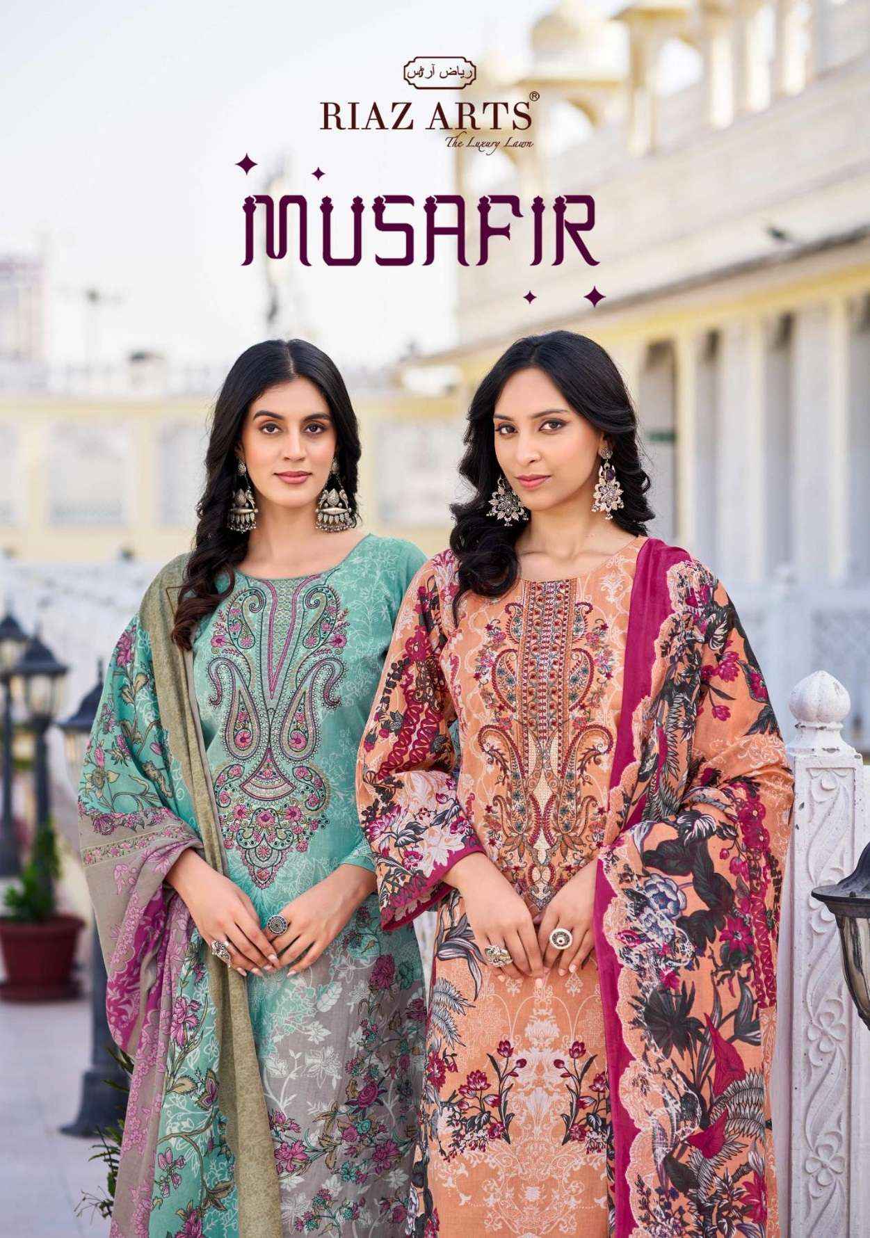 Riaz Arts Musafir Vol 26 Lawn Cotton Dress Material 8 pcs Catalogue