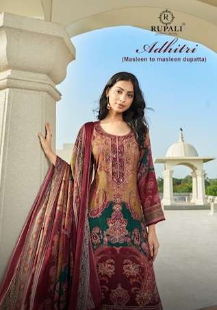 Rupali Fashion Adhitri Musline Dress Material 4 pcs Catalogue