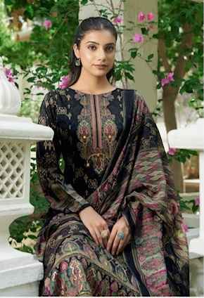 Rupali Fashion Florous Viscouse Musline Dress Material 4 pcs Catalogue