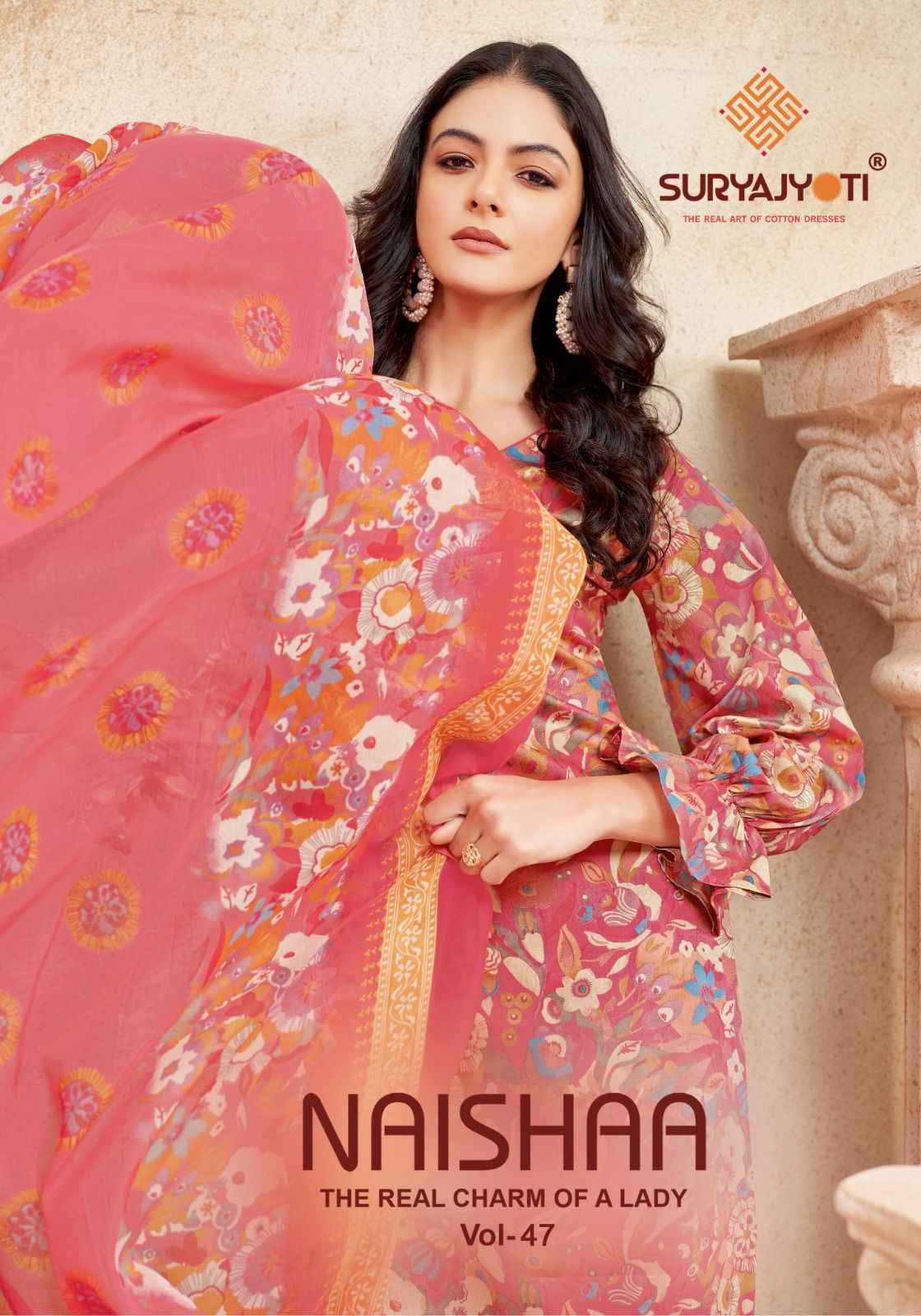 Suryajyoti Naishaa Vol 47 Jam Satin Dress Material 10 pcs Catalogue