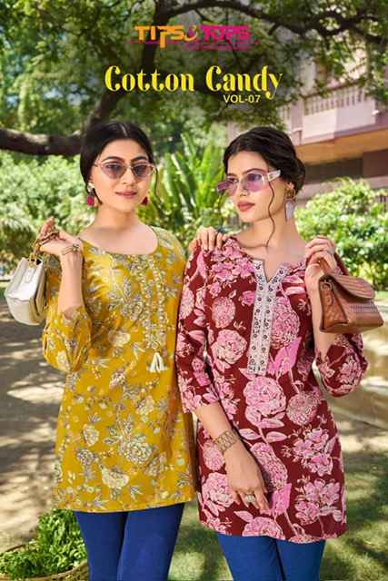 Tips & Tops Cotton Candy Vol 7 Cotton Kurti 8 pcs Catalogue