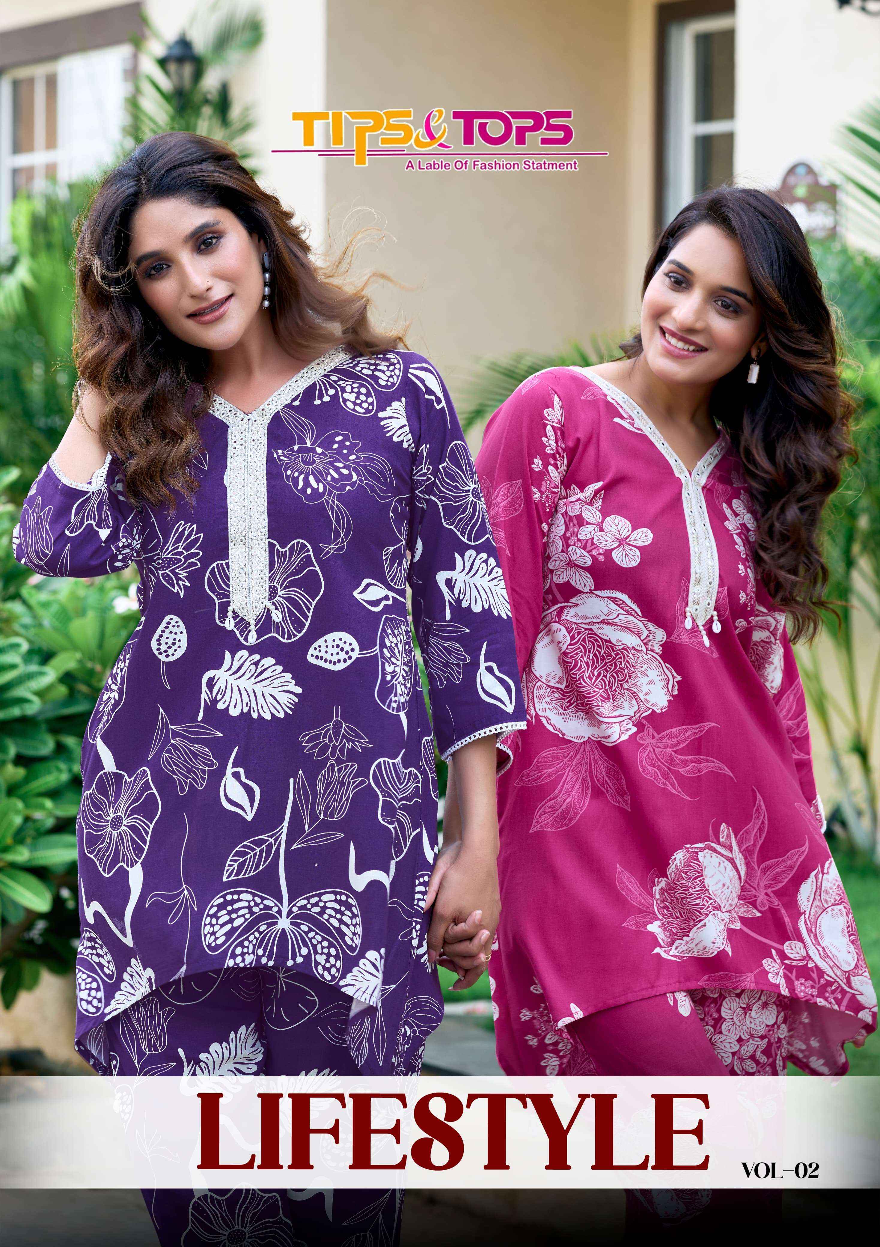 Tips & Tops Lifestyle Vol 2 Rayon Co ord set 6 pcs Catalogue