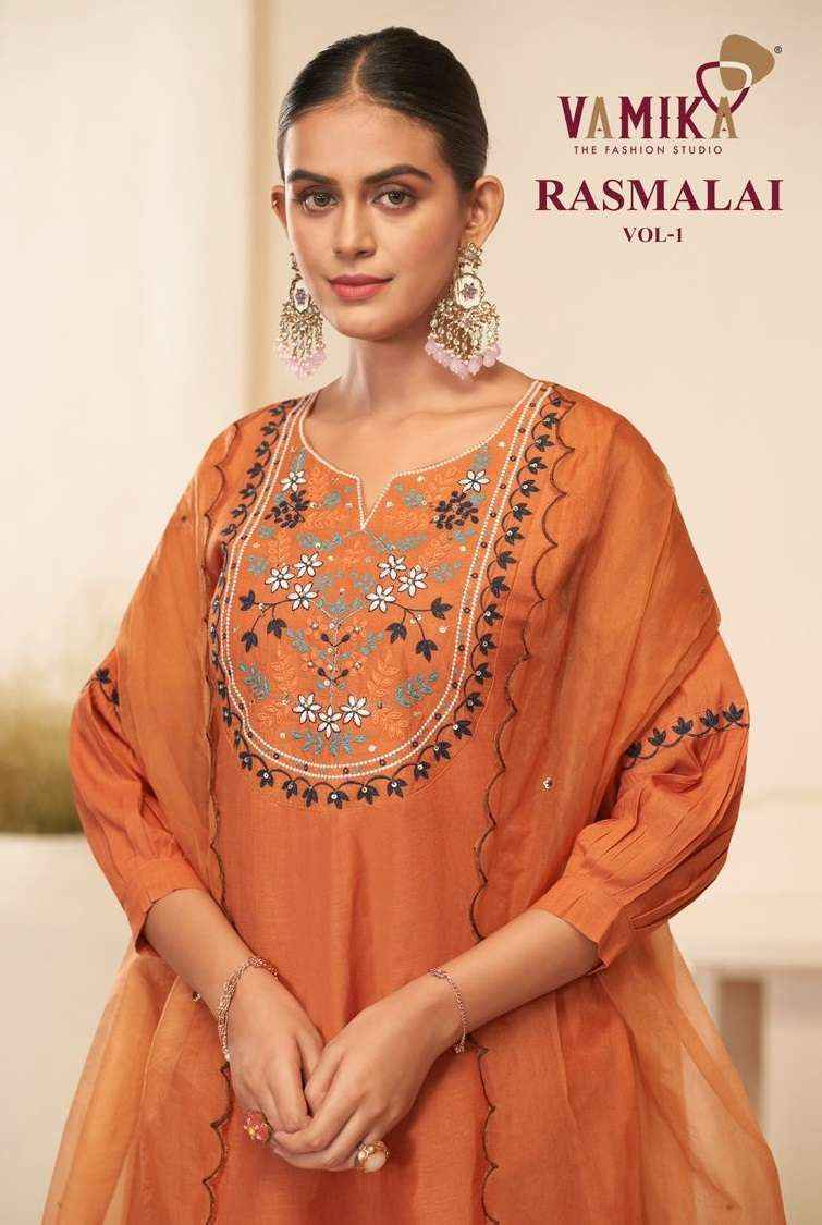 Vamika Rasmalai Vol 1 Readymade Cambric Cotton Dress 4 pcs Catalogue