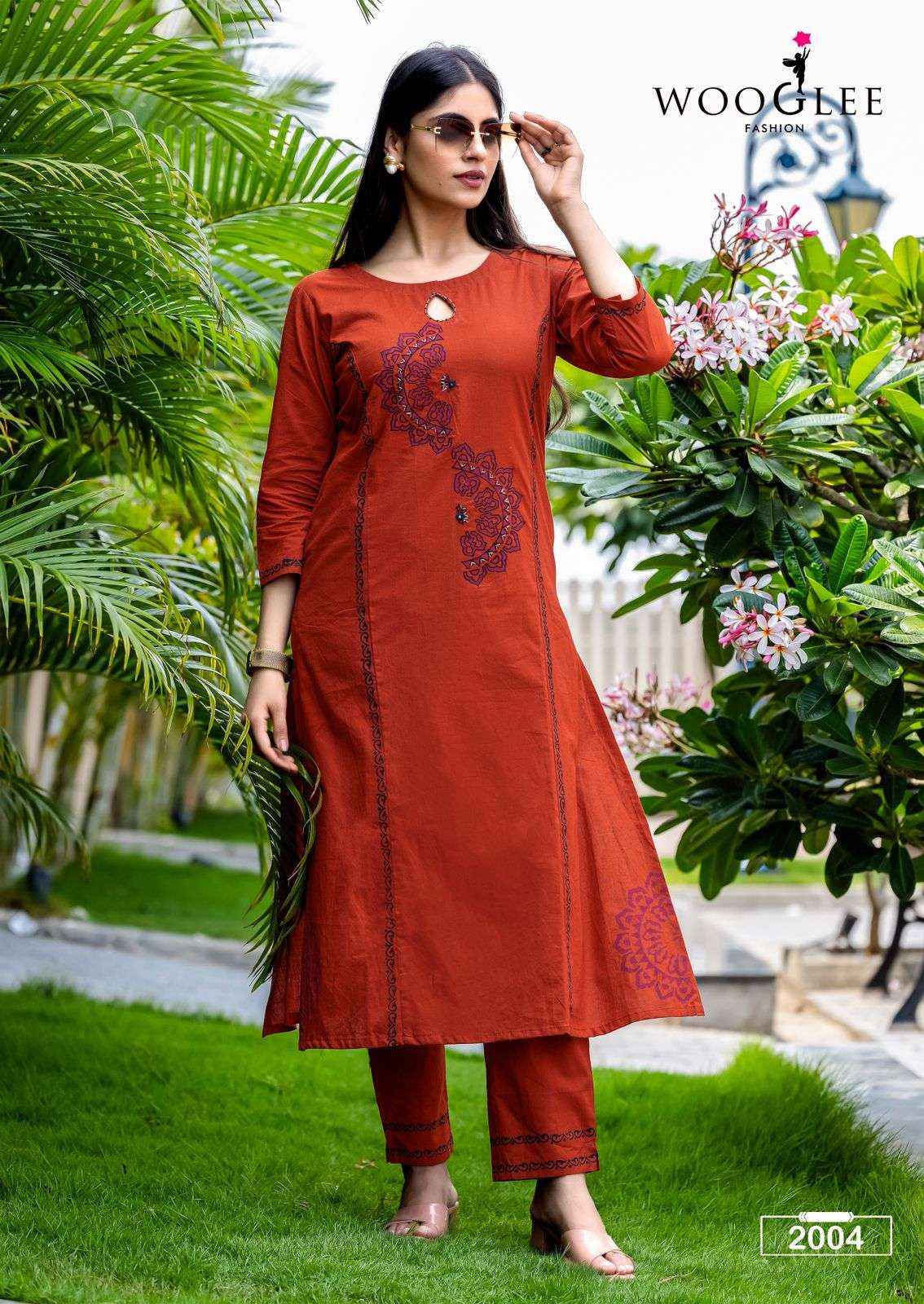 Wooglee Malvika Cotton Kurti With Bottom 6 pcs Catalogue