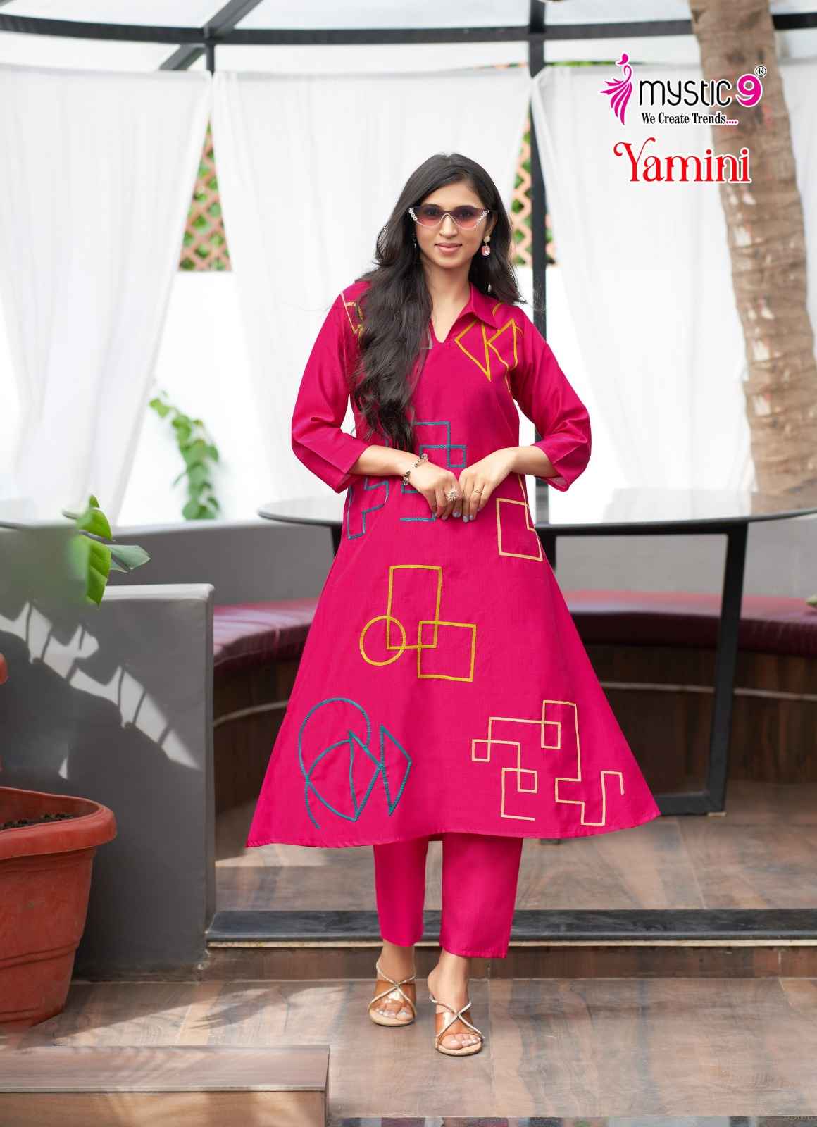 Mystic 9 Yamini Vol 2 Vertican Co Ord Set best quality weastern